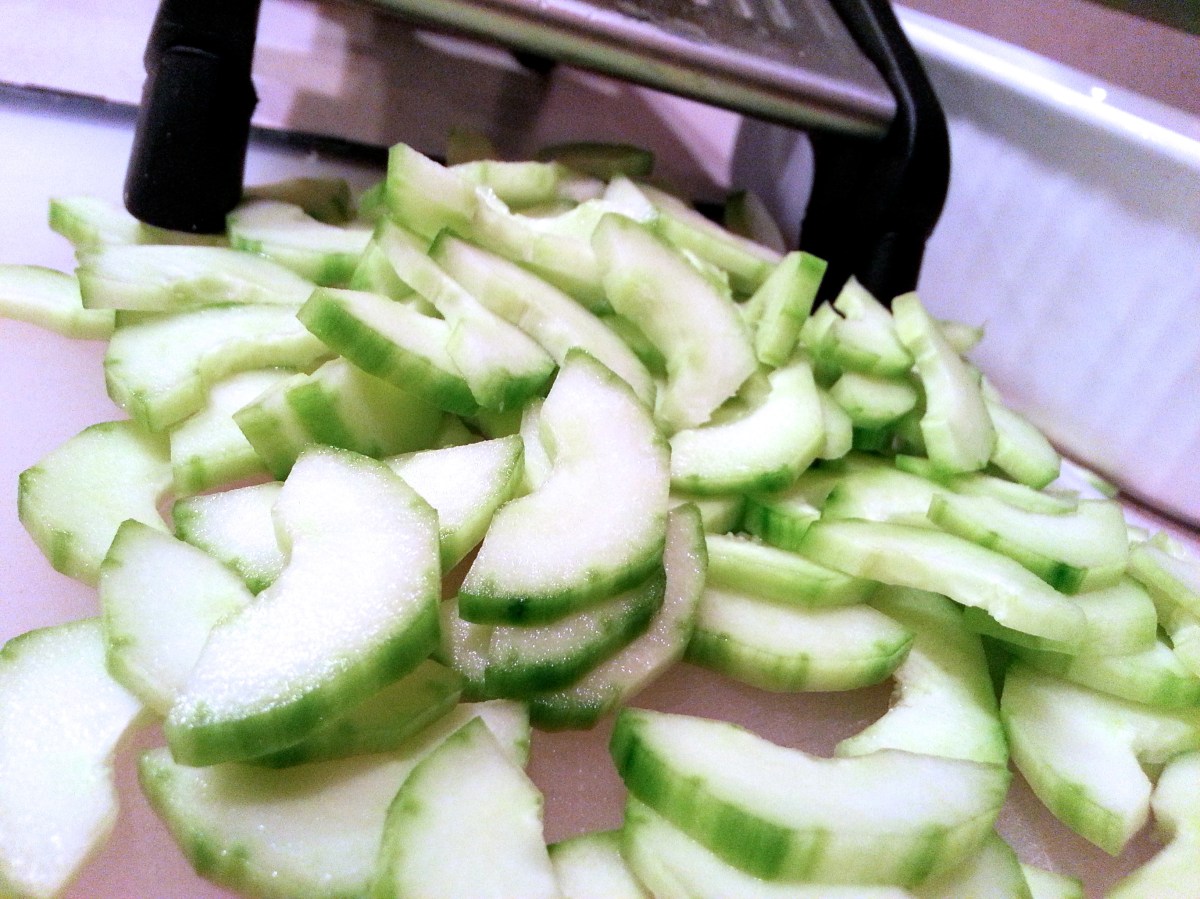 sliced cucumbers