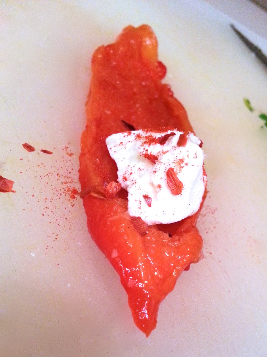 goat cheese on strip