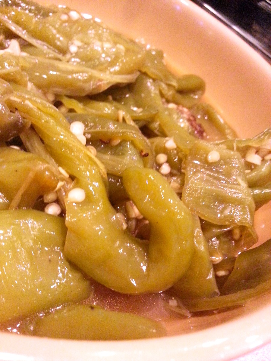 sautéed long hot peppers