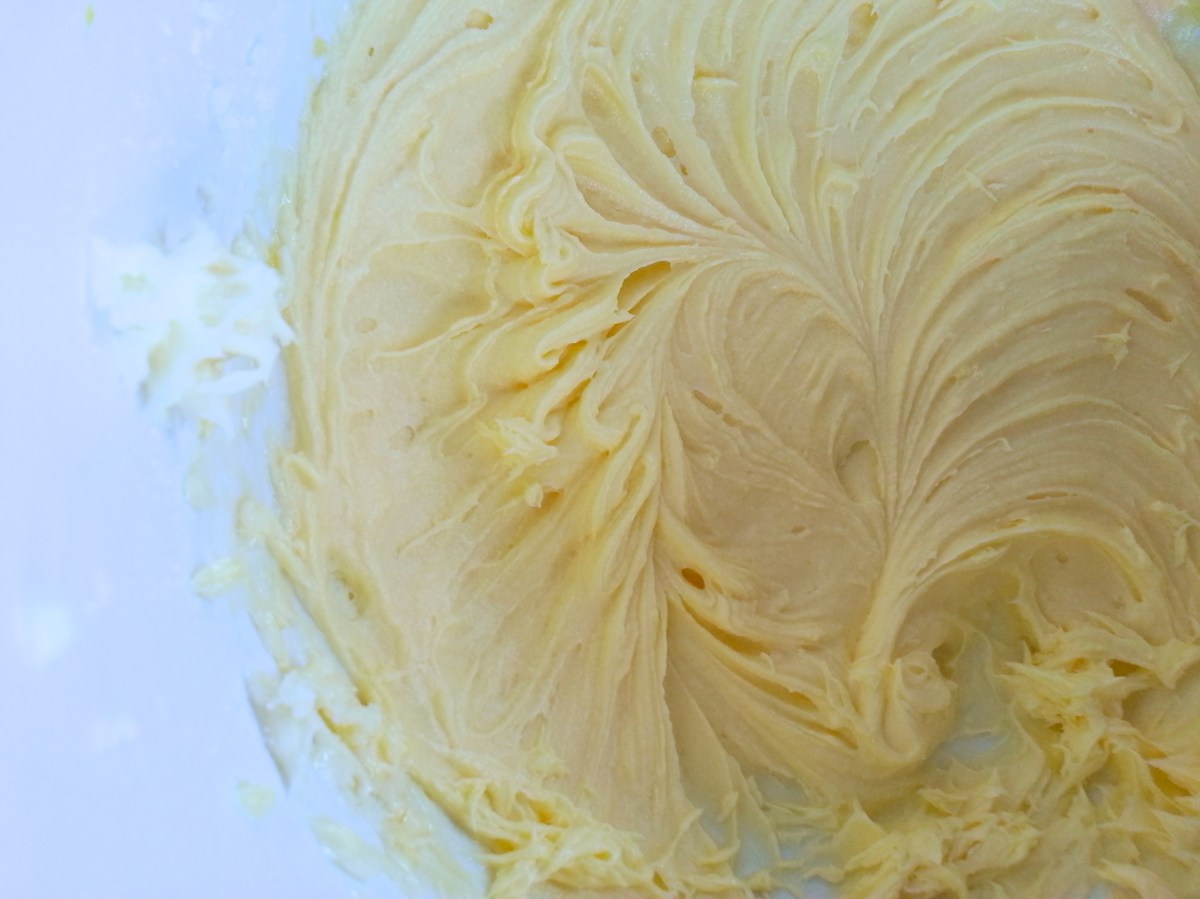 creamed butter and sugar