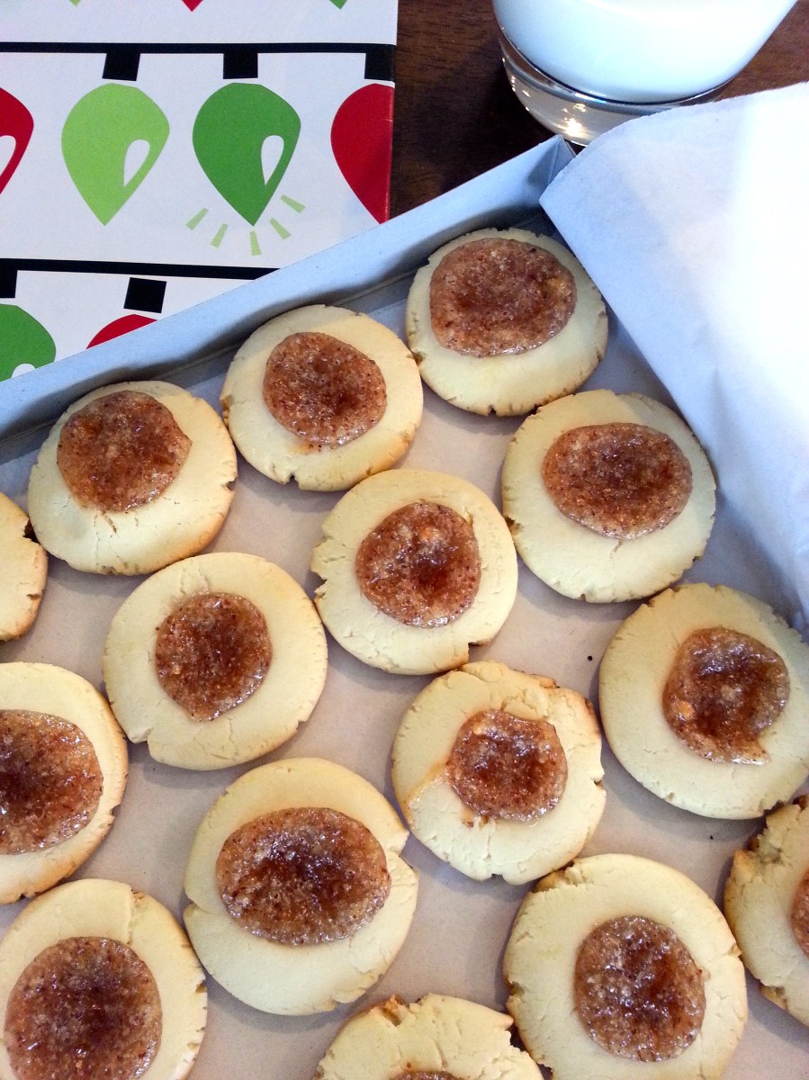 boxed almond thumbprints
