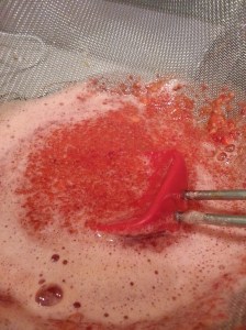 strained strawberries