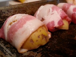 potato in bacon